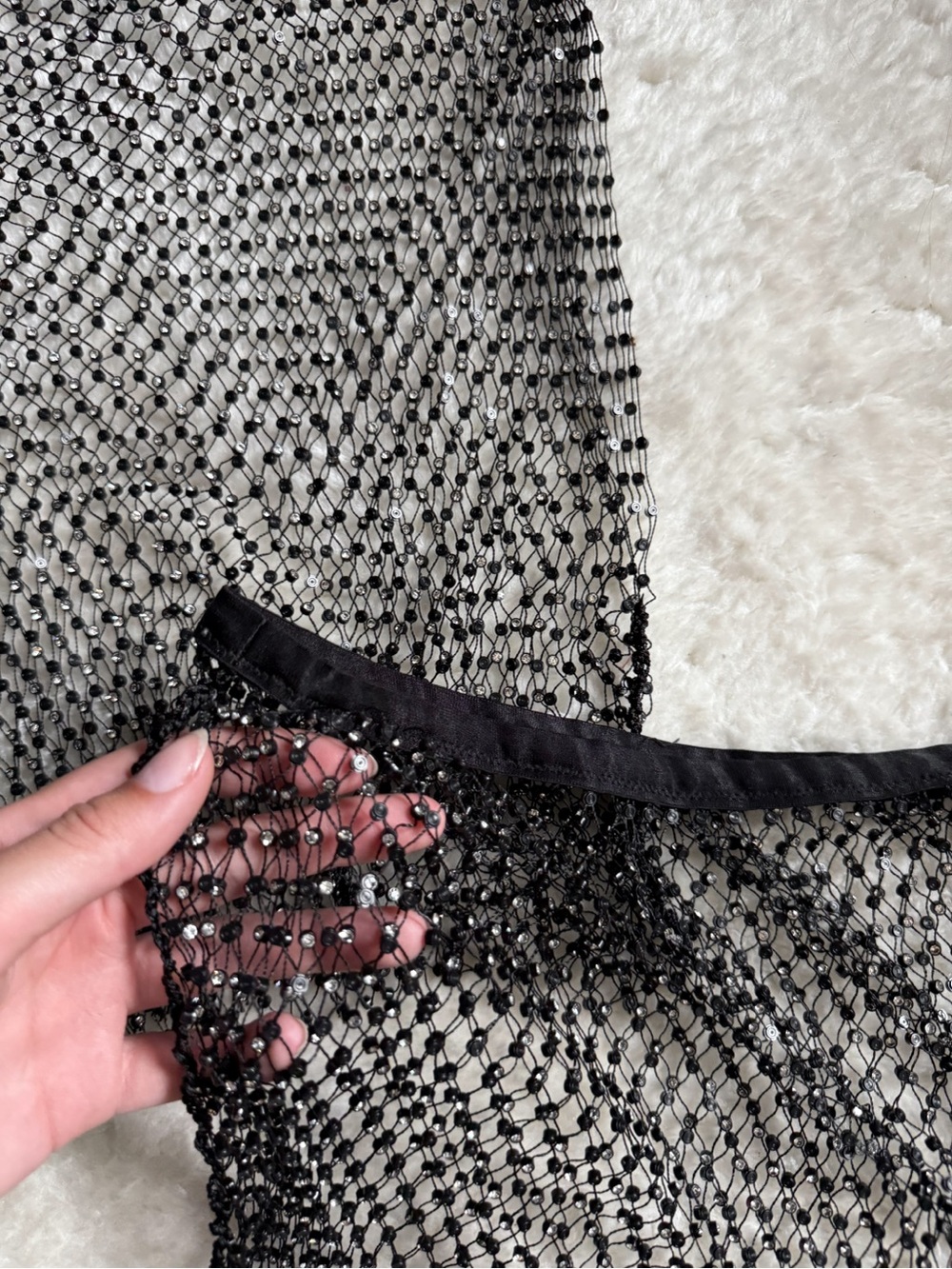 White fox Beaded diamond set - Picture 4 of 6